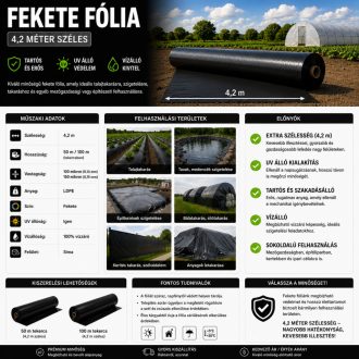 Fekete fólia 4,2m