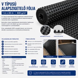 V típusú alapszigetelő fólia