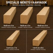 Speciális méretű faanyagok